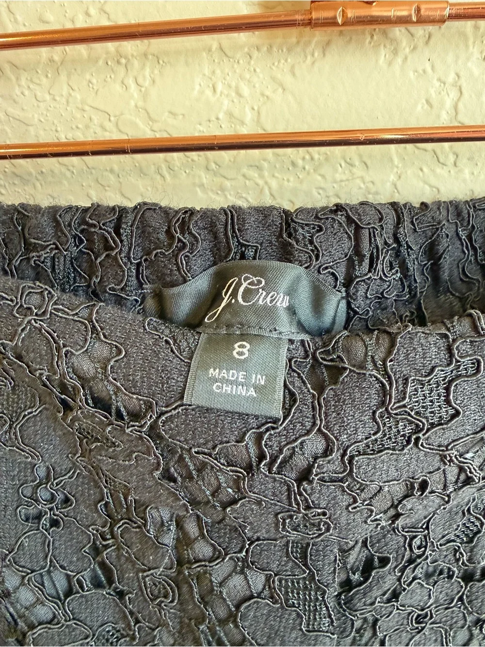 J. Crew Cropped Black Lace Pants with Pockets!